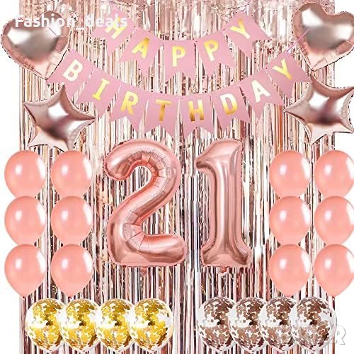 Нов Комплект декорации / украса за рожден ден Парти Балони 21 години, снимка 1
