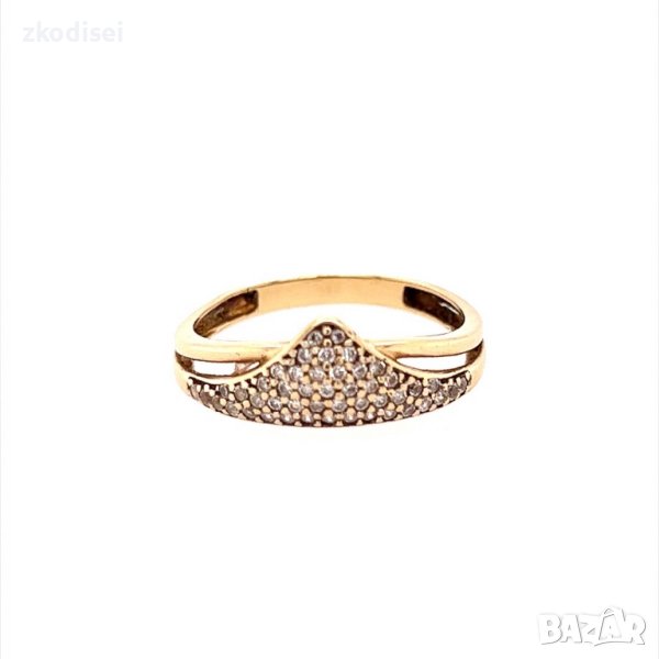 Златен дамски пръстен 2,15гр. размер:57 14кр. проба:585 модел:17265-1, снимка 1