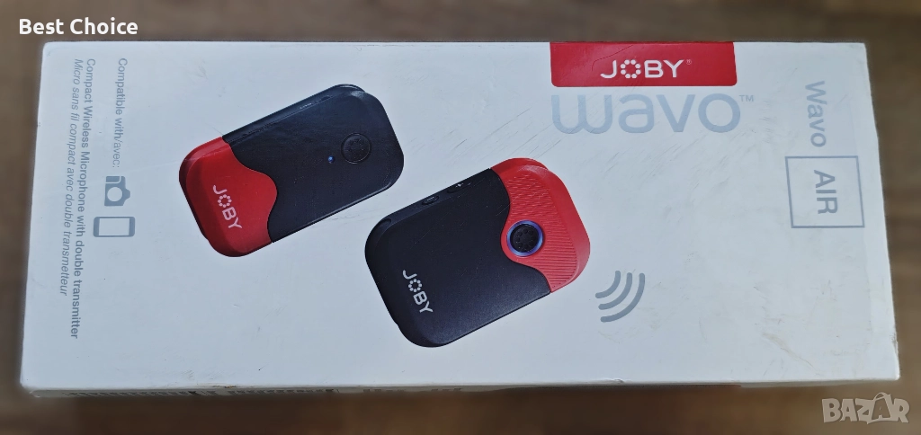JOBY Wavo AIR, компактна безжична микрофонна система с двоен предавател, снимка 1