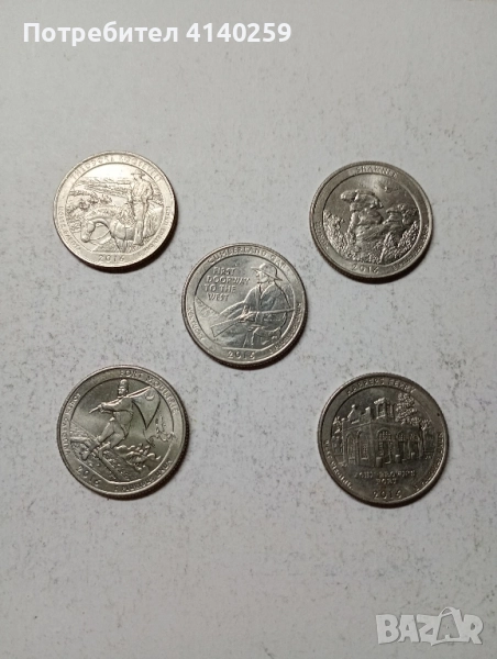 САЩ МОНЕТИ ЛОТ 1/4 куортър долар 2016 г , снимка 1