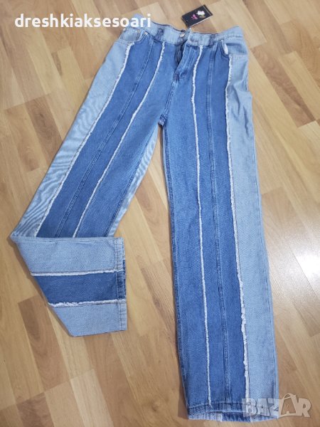 Последни бройки Дънки интересни светло тъмно сини , снимка 1