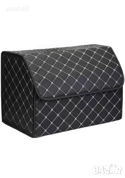 Кутия за багажник Тип органайзер, Многофункционална, Сгъваема, Водоустойчива 42x32x30 см, Черен, снимка 1