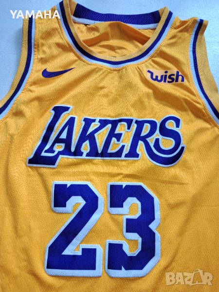 Баскетболен  Потник  LAKERS  LE BRON  JAMES WISH NIKE  NBA   XL, снимка 1