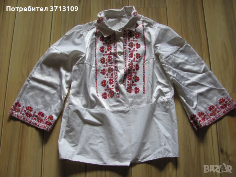 Винтидж риза за носия, ръчна бродерия, фолк арт, снимка 1