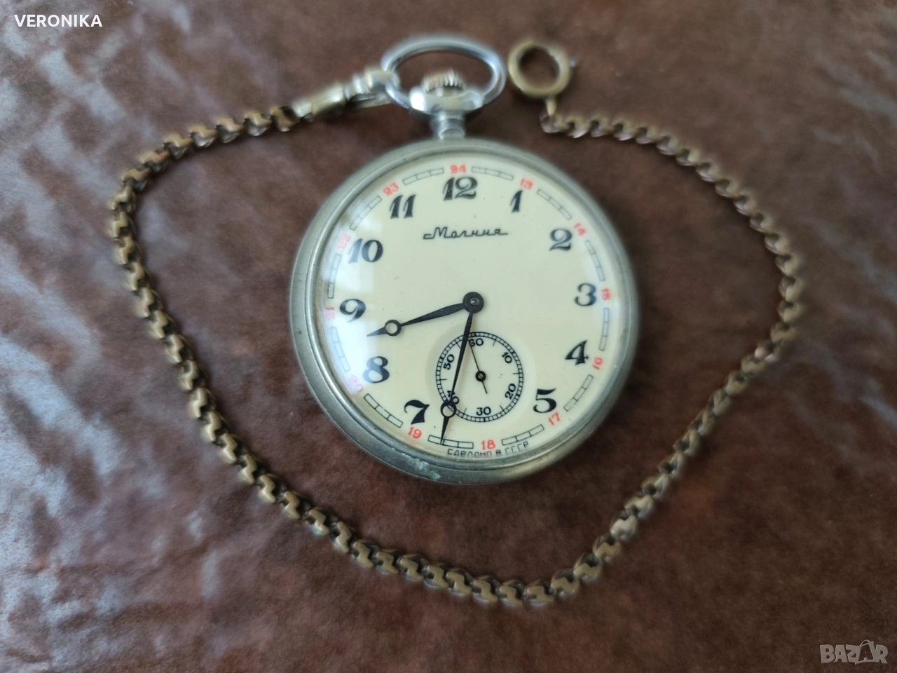 Стар Джобен часовник Молния Кораб с кюстек-работи, снимка 1