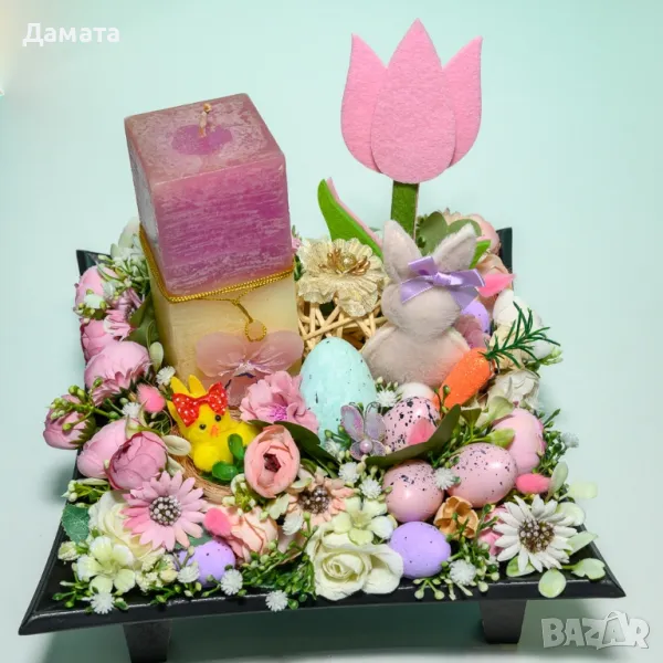 Великденски и пролетни декорации -венци/панери, снимка 1