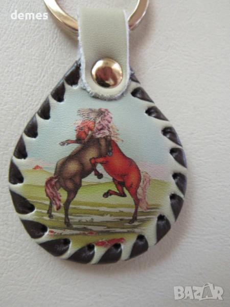 Автентичен кожен ключодържател от Монголия-серия, снимка 1