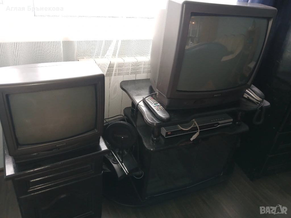 Продавам 2 работещи , цветни телевизора  Beko - 14 и 20 инча диагонал . Малък - 3 € , голям 5 € ., снимка 1