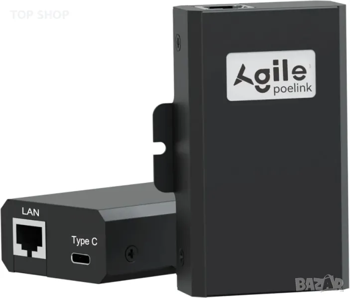 AgilePoElink Gigabit PoE сплитер към USB C, PoE+ конвертор за USB Type-C PD (5V-20V до 27W), снимка 1