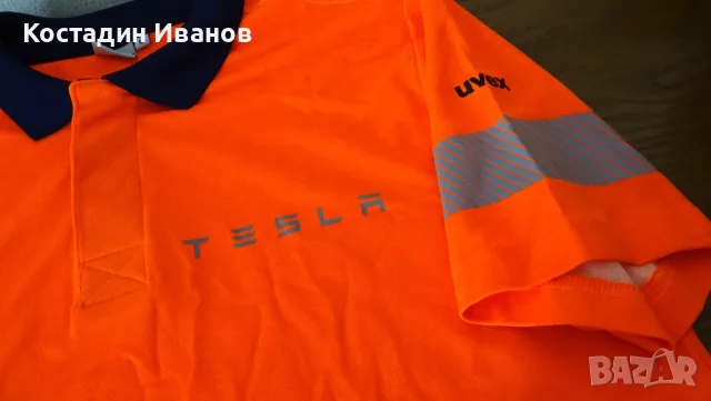 Оригинална Tesla Factory мъжка работна поло блуза Тесла, снимка 3 - Блузи - 55844844