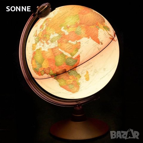 Голям географски глобус - LED Лампа, снимка 2 - Настолни лампи - 31958587