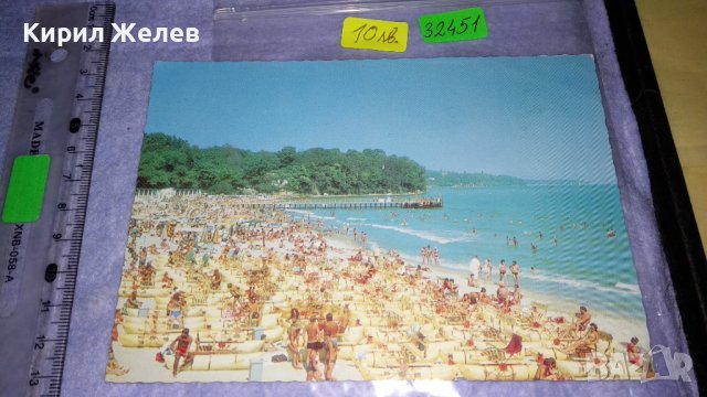 ЗЛАТНИ ПЯСЪЦИ ИЗГЛЕД Стара РЯДКА БЪЛГАРСКА СОЦ ПОЩЕНСКА КАРТИЧКА ТЕМА КУРОРТИ МОРЕ ПЛАЖ НРБ 32451, снимка 5 - Филателия - 38675590