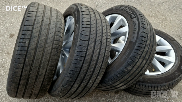 Шкода 16 5х112 лети джанти Skoda Octavia. 205/55/16 Мишелин , снимка 11 - Гуми и джанти - 53692820