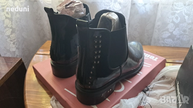 Дамски боти - еко кожа / лак, снимка 5 - Дамски боти - 52307917