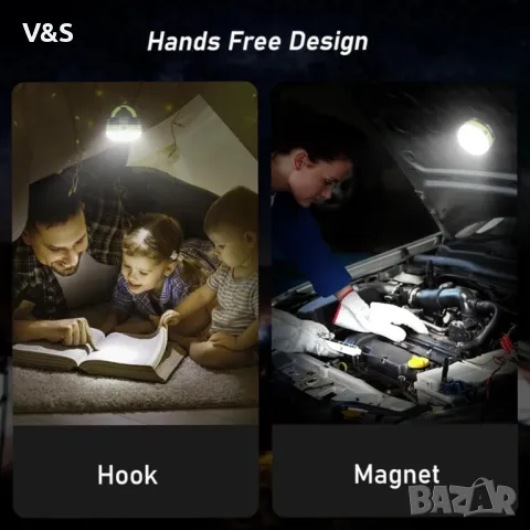  къмпинг лампа Blukar, зелена, водоустойчива, 3 режима, захранвана от батерии,включени, снимка 5 - Къмпинг осветление - 47493099