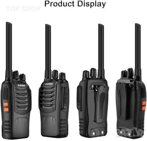 Baofeng комплект от 4 бр. Акумулаторни уоки токита BF-88E, снимка 5 - Друга електроника - 48494782