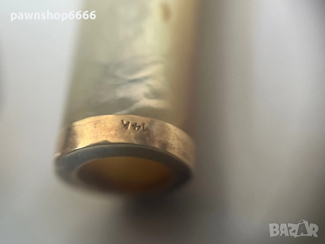 Старо седефено колие с златен пръстен 14 карата , снимка 11 - Антикварни и старинни предмети - 51640172