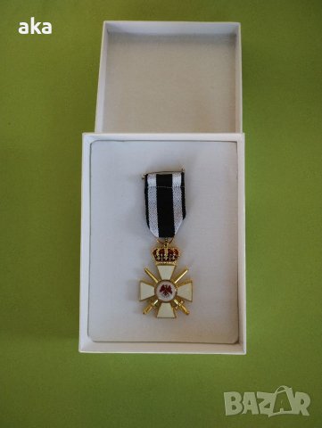 Военен медал Орден на червения орел 3-ти клас с корона и мечове РЕПЛИКА, снимка 17 - Други ценни предмети - 41756824