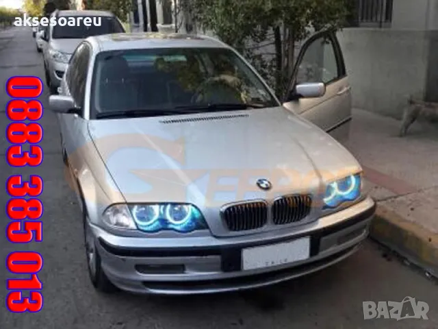 Ангелски очи многоцветни RGB LED Фарове Angel Eyes DRL за кола пръстени 4x131 mm за BMW Е46 Е36, снимка 14 - Аксесоари и консумативи - 48040450