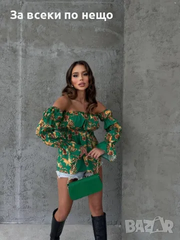 Дамска Блуза С Дълъг Ръкав И Паднали Рамене - 2 Налични Цвята Код VL-21, снимка 5 - Блузи с дълъг ръкав и пуловери - 49956949