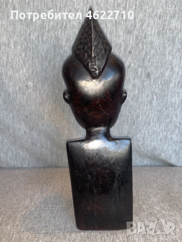  африканска жена  дървена статуетка , снимка 4 - Антикварни и старинни предмети - 53668626