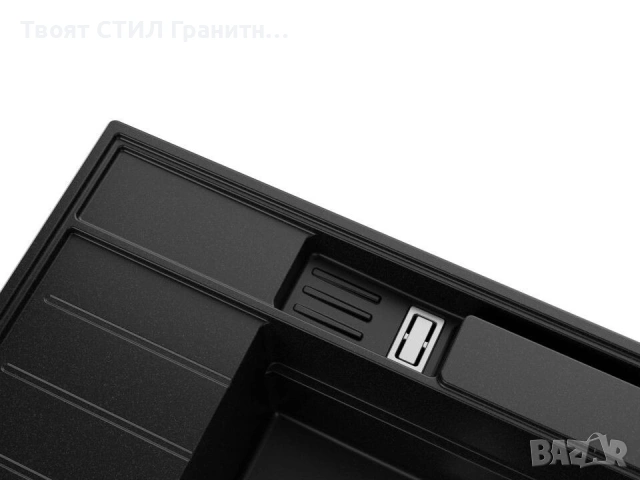 Черна гранитна кухненска мивка Сидни 620-45 Pocket Ergo Multilevel, снимка 4 - Мивки - 53813012