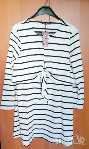 Бяла рокля Boohoo , снимка 2 - Рокли - 49940215