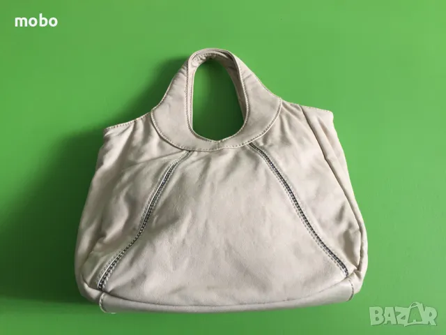 Дамска бежова малка чанта от естествена кожа, марка OLIVER WEBER – COLLECTION, с  кристали Swarovski