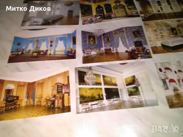 Петродворец Голямият дворец 16 картички от соца Ленинград като нови 1976г., снимка 3 - Колекции - 48452046