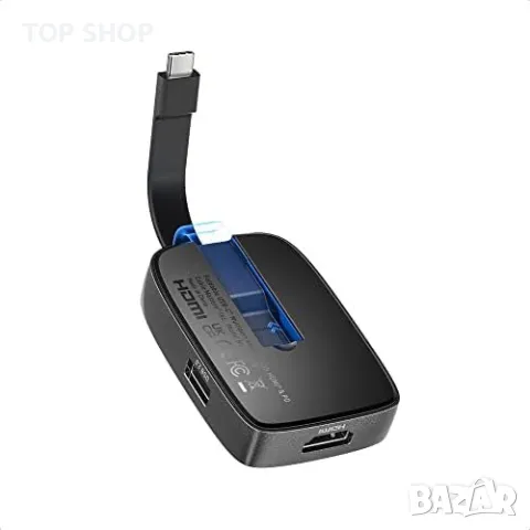 Нов Преносим USB C Хъб HDMI 4K 60Hz PD 100W зареждане