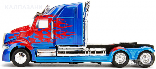 Метален камион Transformers T5 Optimus Prime 1:32 Jada Toys 253112002, снимка 4 - Коли, камиони, мотори, писти - 36125205