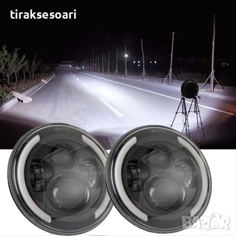 НОВ МОДЕЛ 200W Фарове за Lada Niva 7 инч Jeep Cherokee Wrangler, снимка 2 - Аксесоари и консумативи - 41591334