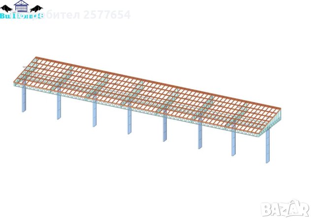 ЛИЗИНГ - Конструкция за Навес - 210м2, снимка 3 - Строителни материали - 44178893