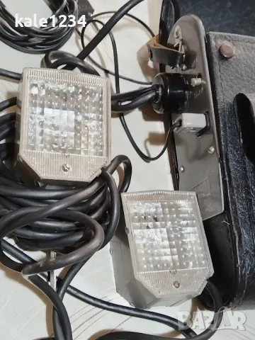 Луч 70. СССР. Фотосветкавица. Luch 70. Чанта от естествена кожа. Комплект. Преносима с батерия , снимка 3 - Антикварни и старинни предмети - 49327176