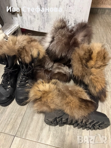 Разкошни боти естествена кожа естествен косъм от лисица Daris DARIS номер 39, снимка 5 - Дамски боти - 52818535