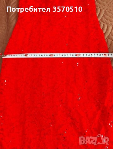 Официална дантелена червена рокля, снимка 2 - Рокли - 44475062
