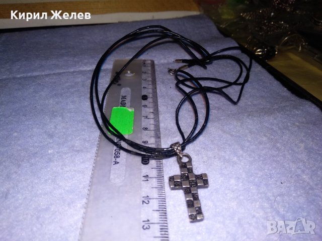 МОДНО СРЕБЪРНО КОЛИЕ с АРТ КРЪСТЧЕ ЛАКИРАНО СРЕБРО 925 ПРОБА 34506, снимка 17 - Колиета, медальони, синджири - 39547612