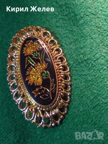 ПОЗЛАТЕНА ПРЕКРАСНА КРАСИВА ВИНТИДЖ АРТ ФЛОРАЛНА БРОШКА АЖУРНА отБЛАГОРОДНА НЕРЪЖДАЕМА СТОМАНА 32601, снимка 3 - Други - 38382969