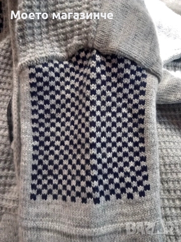 Нова мекичка и много топла плетена жилетка/връхна дреха с качулка, размер 134–140, снимка 8 - Детски пуловери и жилетки - 52140068