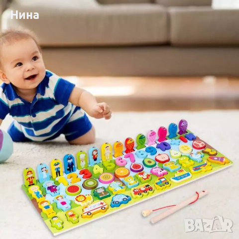 Монтесори образователна игра, от висококачествено дърво