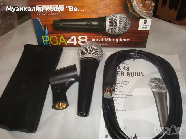 Вокален кабелен динамичен микрофон SHURE PGA48-XLR