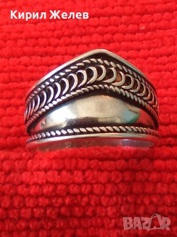 СТАРИНЕН СРЕБЪРЕН ПРЪСТЕН ВИСОКА ПРОБА СРЕБРО УНИКАЛНА МАЙСТОРСКА РЪЧНА ИЗРАБОТКА 37460