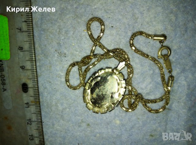 ПОСРЕБРЕНО НЕЖНО ВИНТИДЖ КОЛИЕ с ЕЛЕГАНТЕН МЕДАЛЬОН с ИСКРЯЩИ КРИСТАЛЧЕТА 39253, снимка 3 - Колиета, медальони, синджири - 42090976