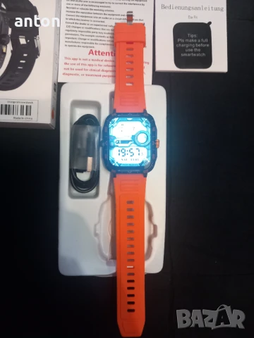 Оранжев спортен часовник, снимка 1