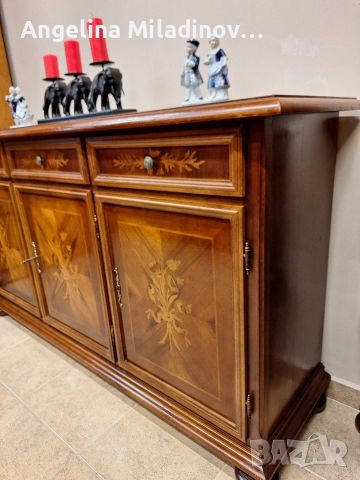Луксозен комод, скрин, шкаф с богата Интарзия , снимка 5 - Шкафове - 52818498