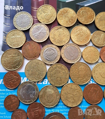 Лот не повтарящи се евро монети , 50 цента , 1 и 2 евро , снимка 3 - Нумизматика и бонистика - 53679487