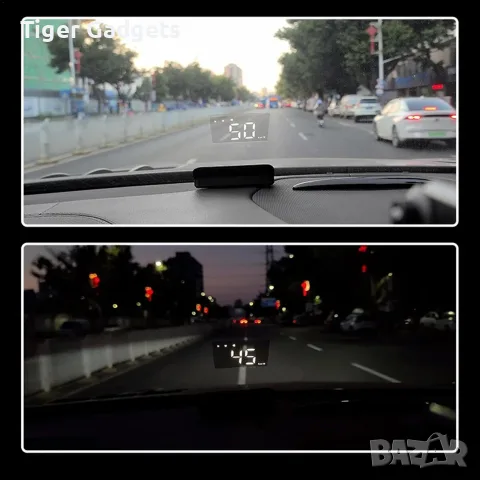 Holographic Speedometer HUD GPS – Head-Up Display скоростомер за автомобил, камион и RV, снимка 4 - Аксесоари и консумативи - 55847594