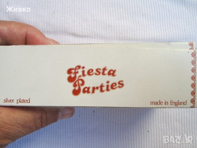 Fiesta Parties английски посребрени пръстени за салфетки., снимка 3 - Прибори за хранене, готвене и сервиране - 41559615