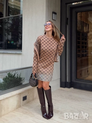 рокля и жилетка gucci с камъни 