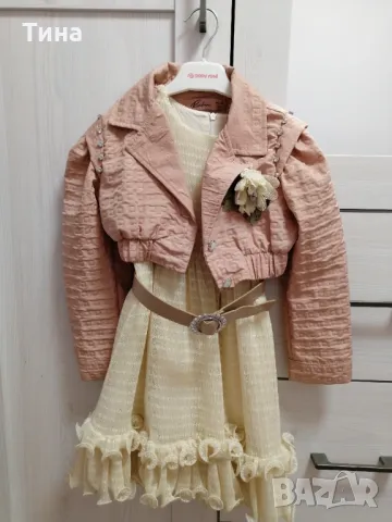 Рокля с яке и колан , снимка 5 - Детски рокли и поли - 47735565